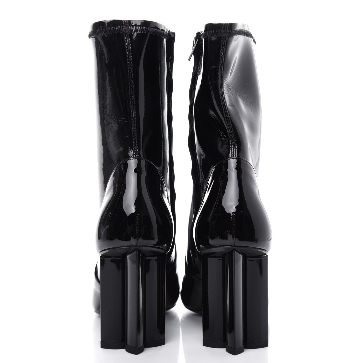 Louis Vuitton Patent Silhouette Ankle Boots 38 Black 7 of 10