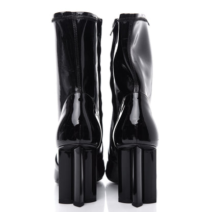 Louis Vuitton Patent Silhouette Ankle Boots 38 Black 7 of 10