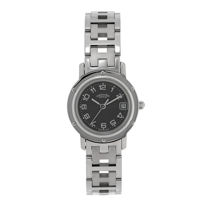 Hermes Stainless Steel 24mm Clipper Quartz Watch Grey 1 of 4