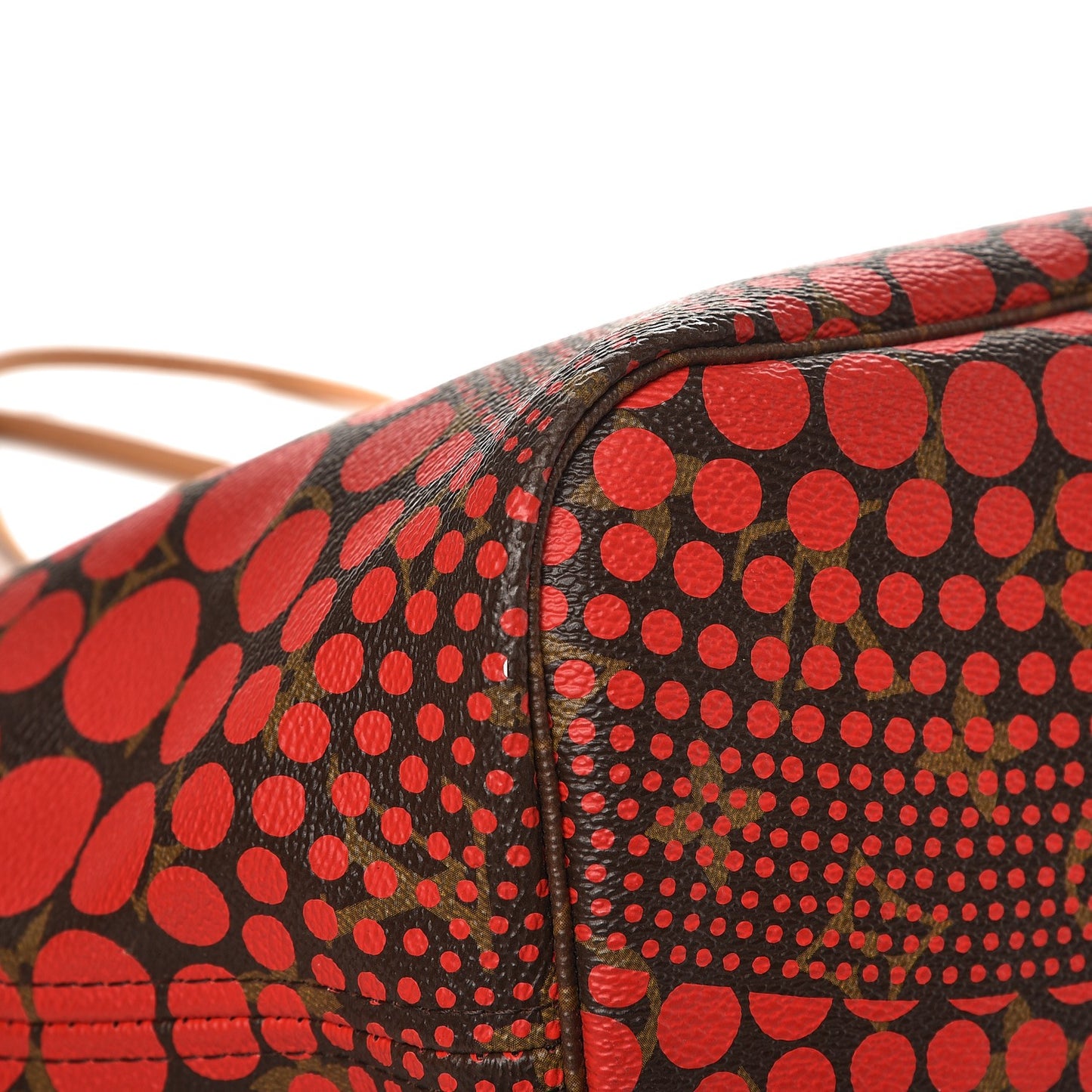 Monogram Kusama Waves Neverfull MM Red