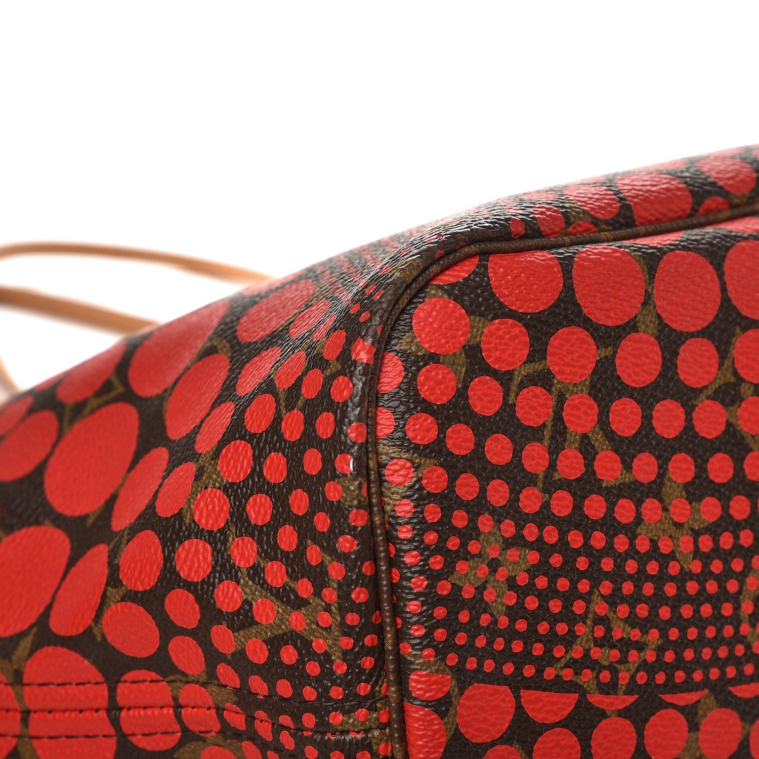 Louis Vuitton Monogram Kusama Waves Neverfull MM Red 12 of 13