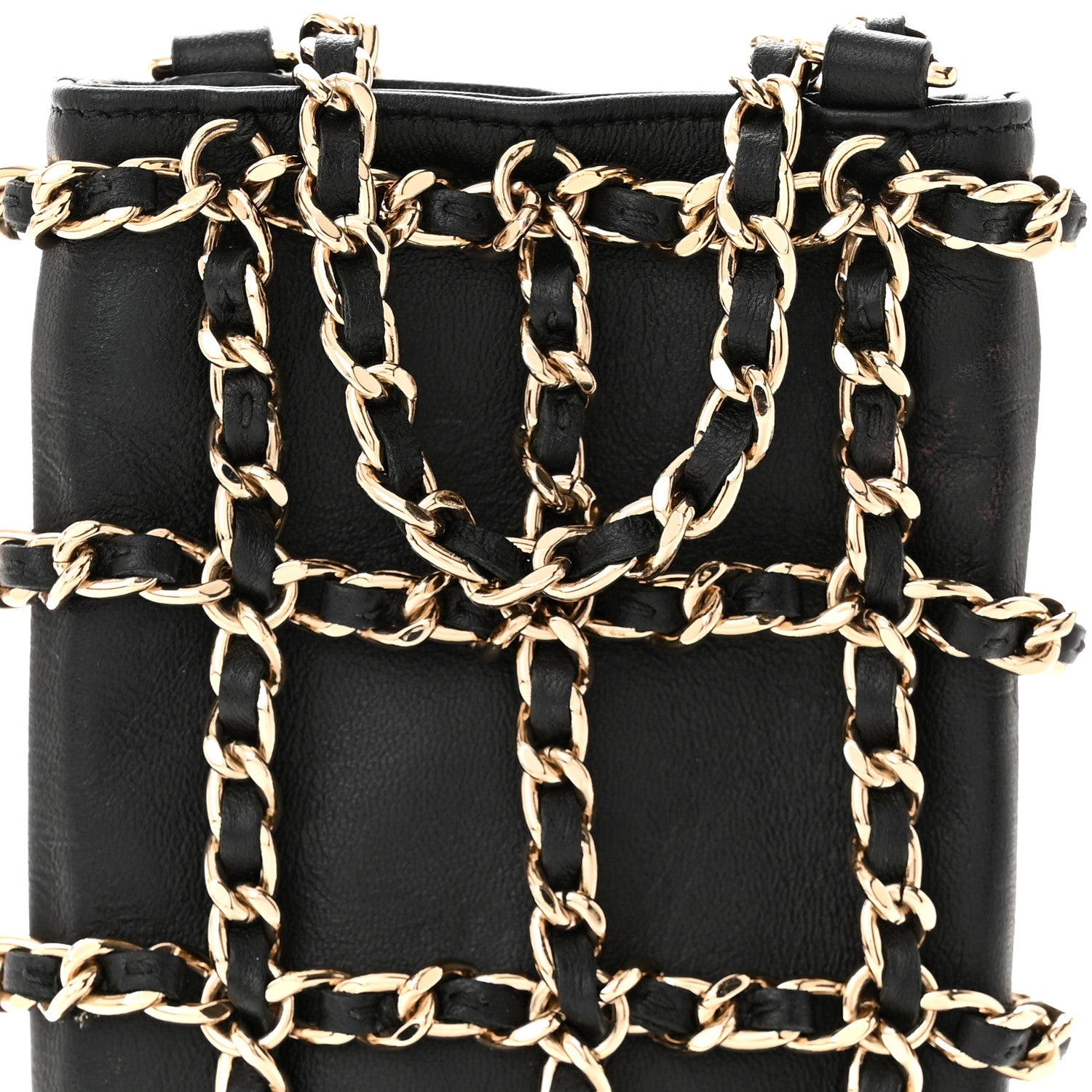 Chanel Lambskin Tech Me Out Clutch With Chain Black 9 of 12