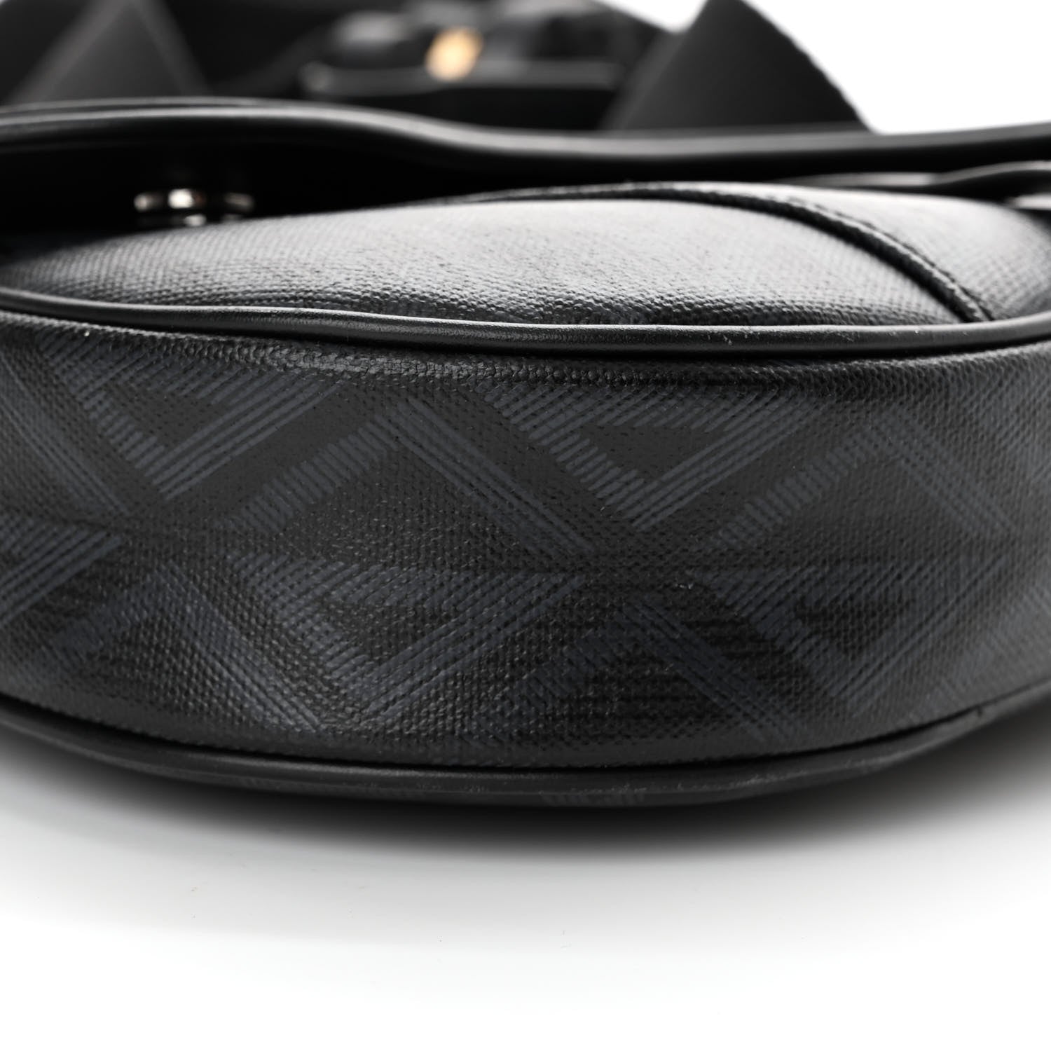 Christian Dior Smooth Calfskin Canvas CD Diamond Mens Saddle Bag Black 9 of 16