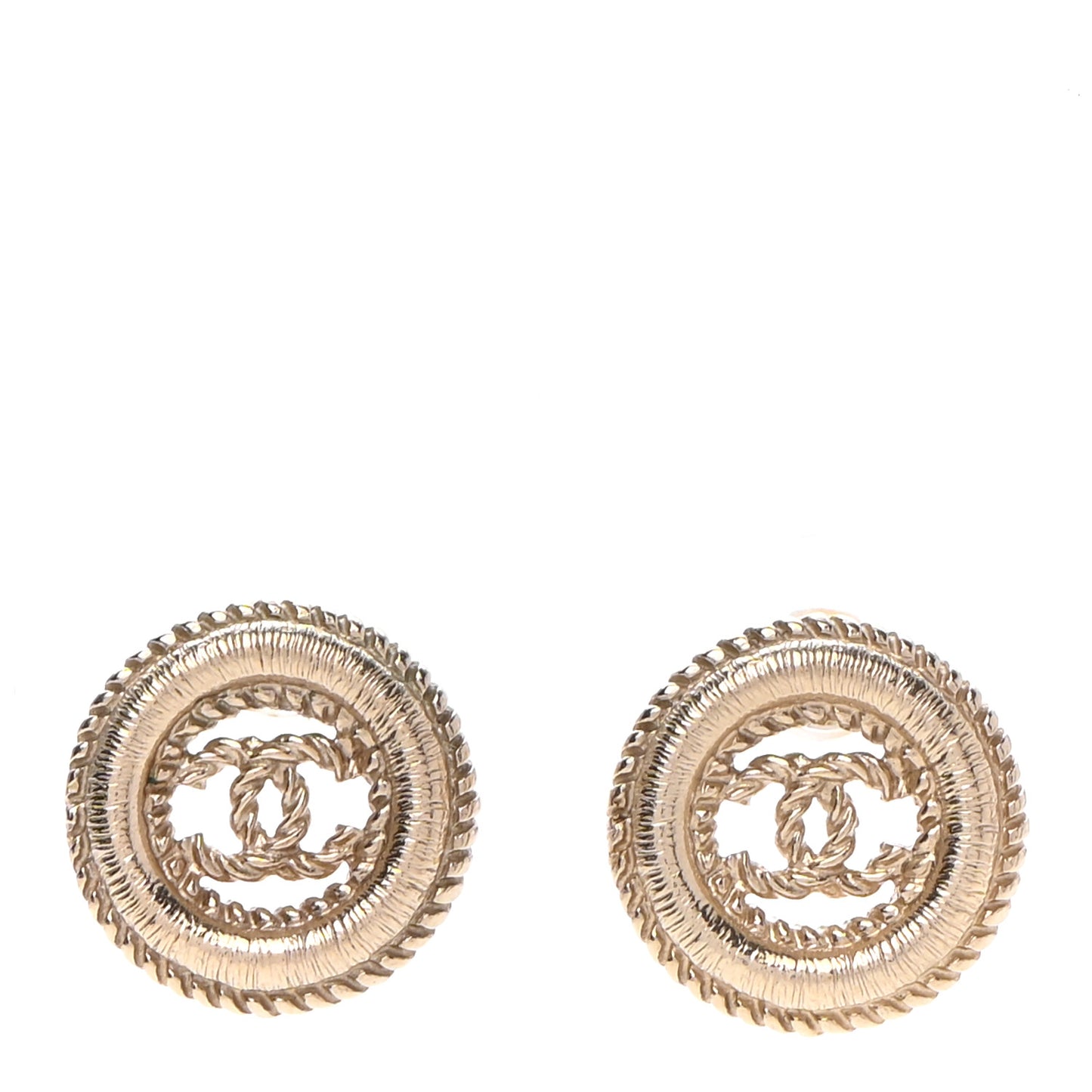 CC Round Earrings Gold