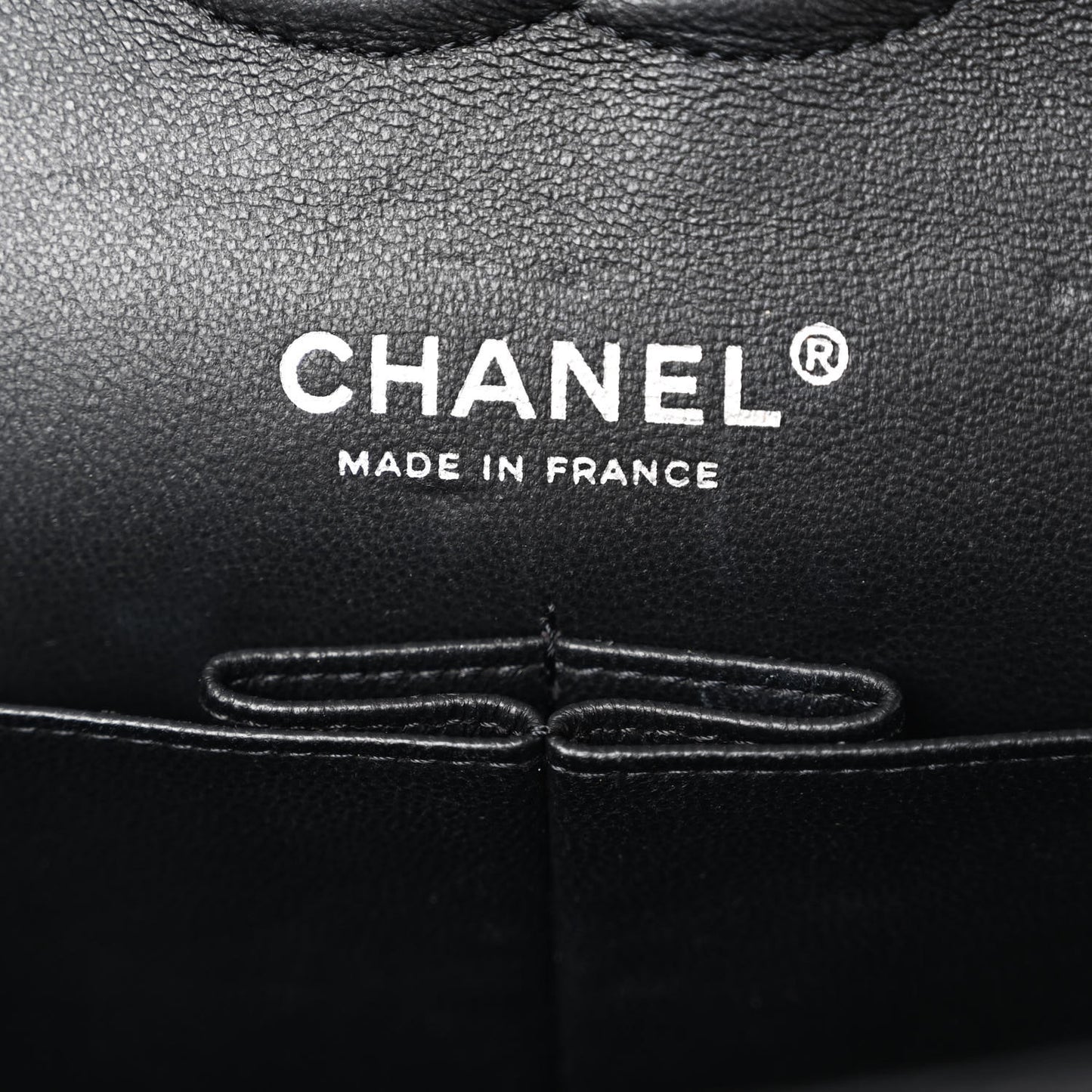 Patent Quilted Medium Double Flap Black