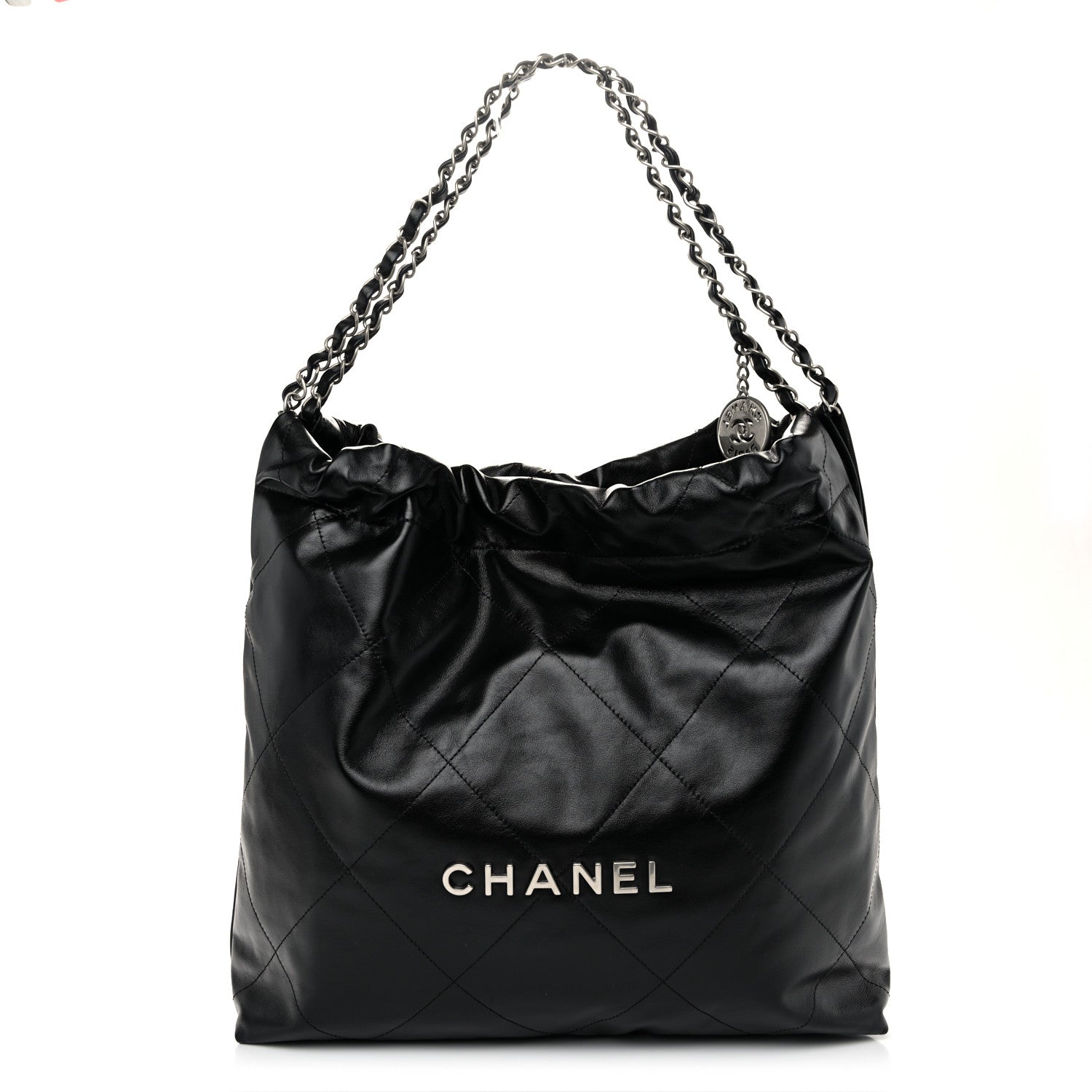 Chanel Shiny Calfskin Quilted Chanel 22 Black 1 of 11