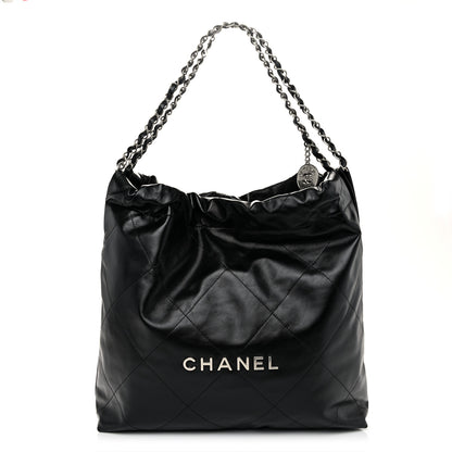 Chanel Shiny Calfskin Quilted Chanel 22 Black 1 of 11