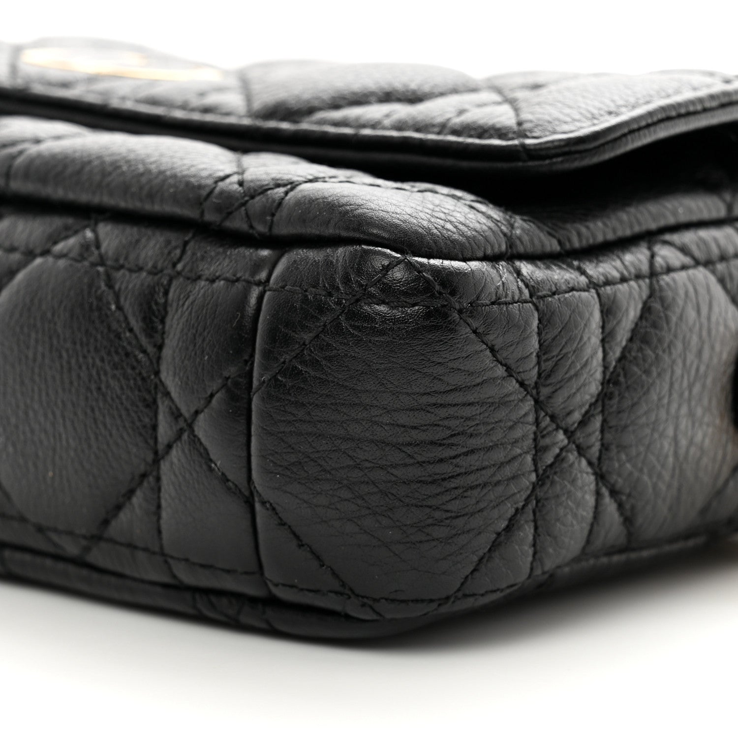 Christian Dior Supple Calfskin Cannage Caro Pouch with Chain Black 9 of 9