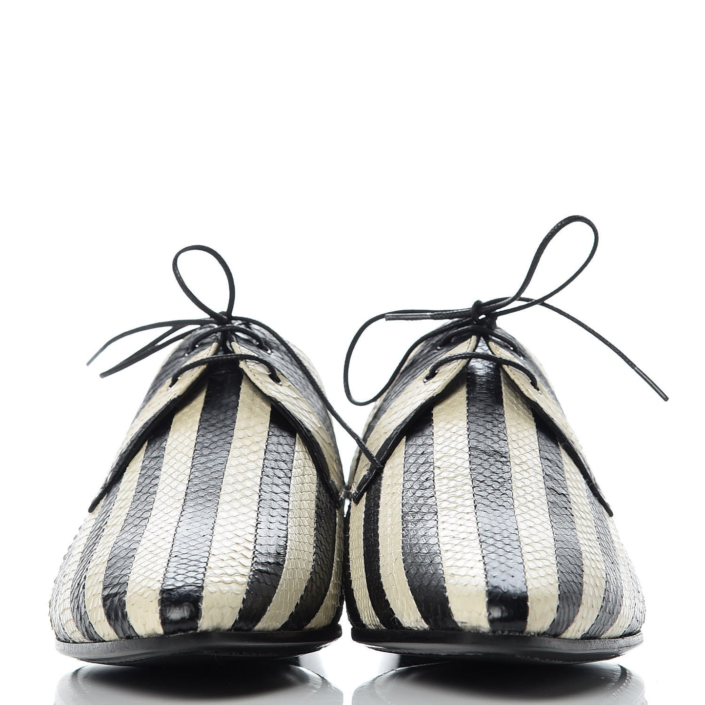 Elaphe Snakeskin Striped Mens Jonas Derbies 43 Black White