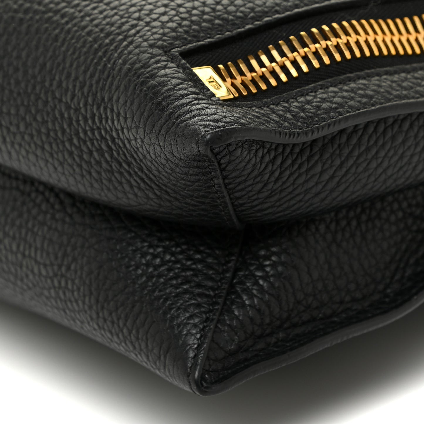 Pebbled Calfskin Small Alix Padlock Zip Hobo Bag Black