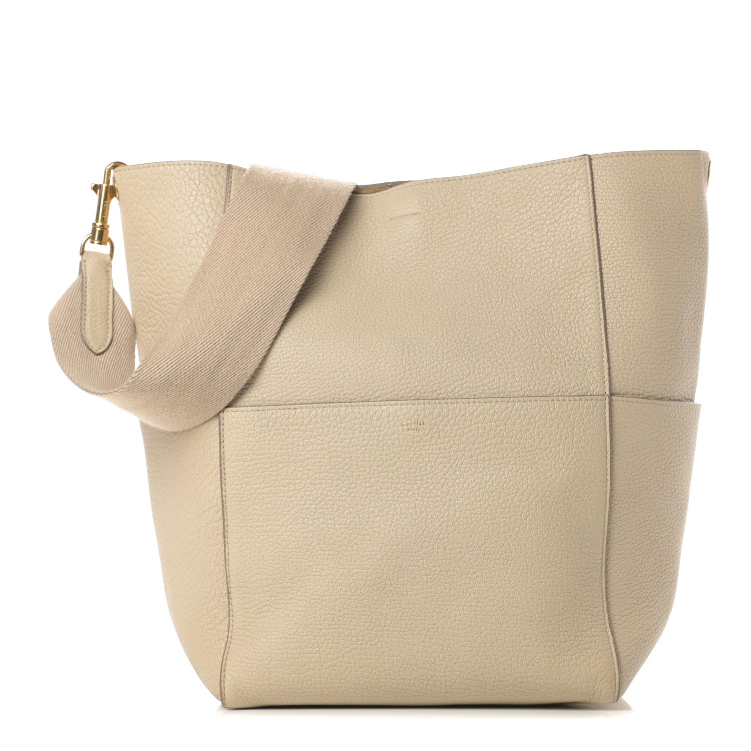 Celine Soft Grained Calfskin Sangle Bucket Bag Dune 1 of 13