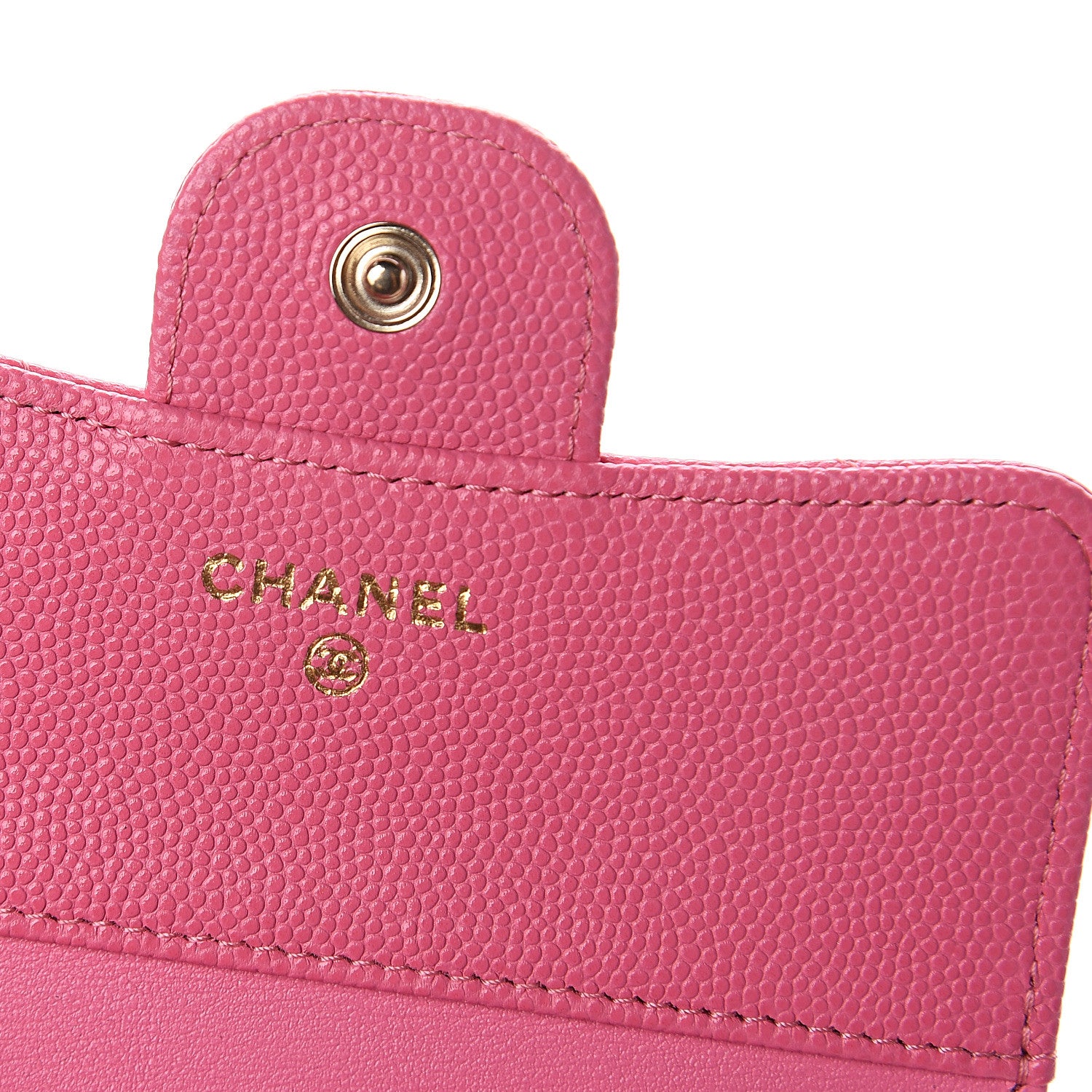 Chanel Caviar Quilted Compact Flap Wallet Pink 5 of 7