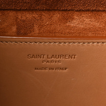 Saint Laurent Calfskin Monogram Take Away Box Dusty Vintage Brown Gold 6 of 9