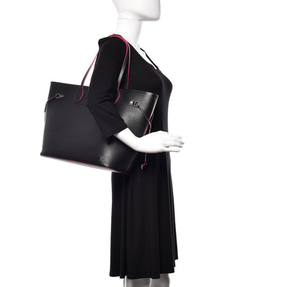 Louis Vuitton Epi Neverfull MM Black Hot Pink 2 of 15