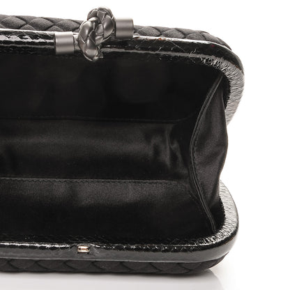 Bottega Veneta Satin Intreccio Impero Ayers Knot Clutch Black 5 of 6