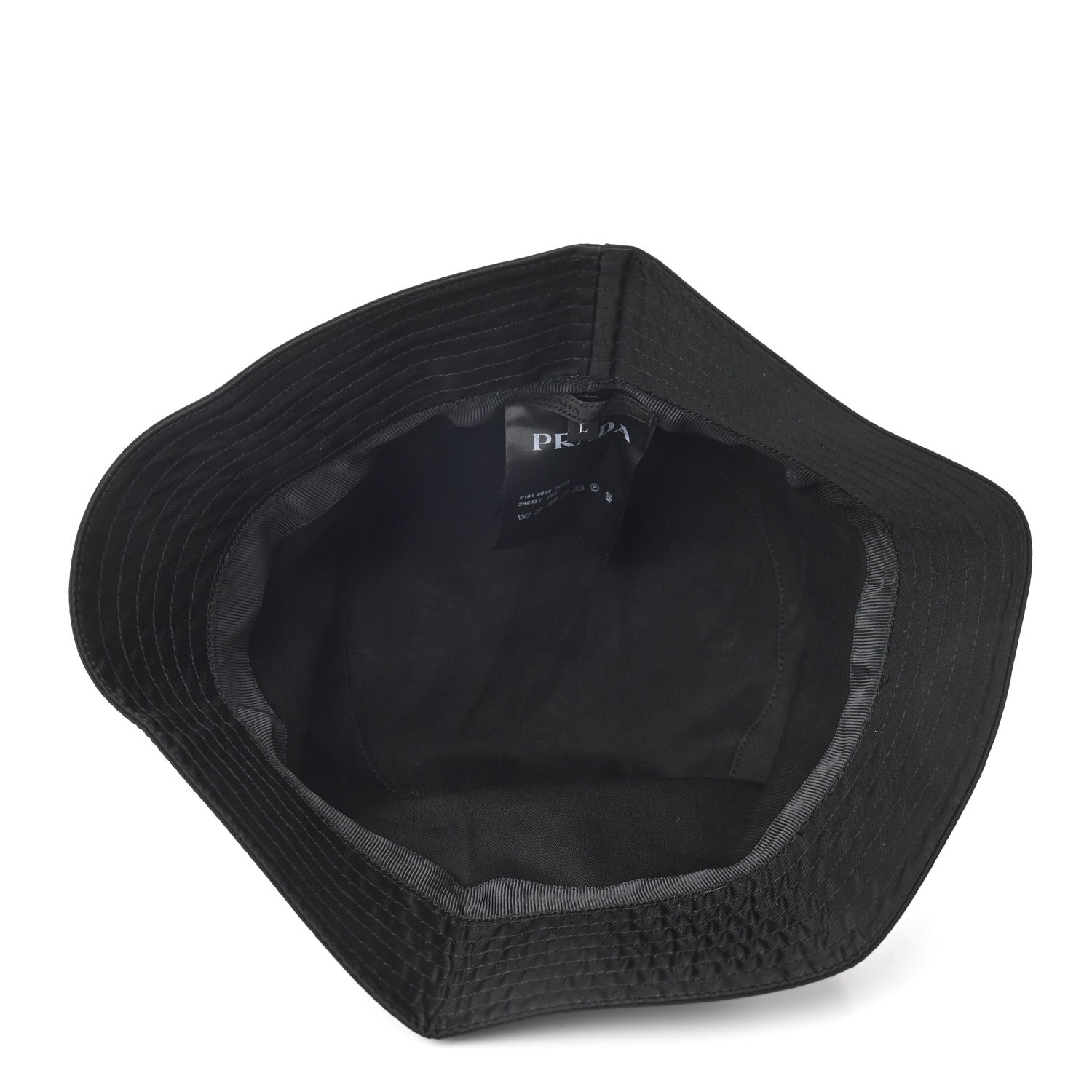 Prada Re-Nylon Rubber Logo Mens Bucket Hat L Black 6 of 7