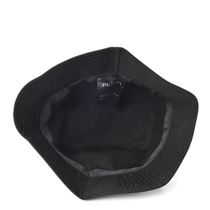 Prada Re-Nylon Rubber Logo Mens Bucket Hat L Black 6 of 7