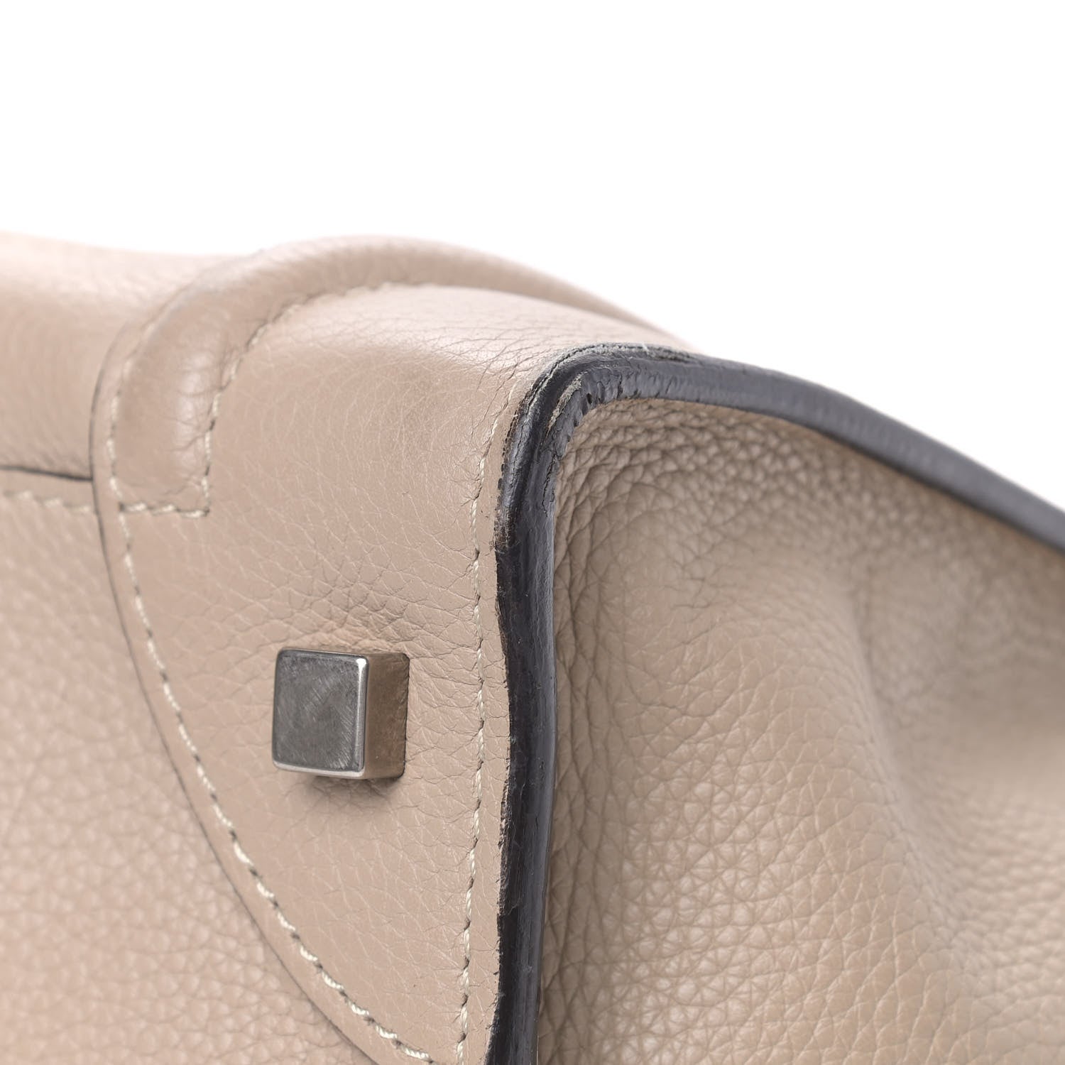 Celine Drummed Calfskin Mini Luggage Dune 16 of 18