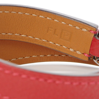 Hermes Epsom Rivale Double Tour Bracelet S Rouge Casaque 6 of 8