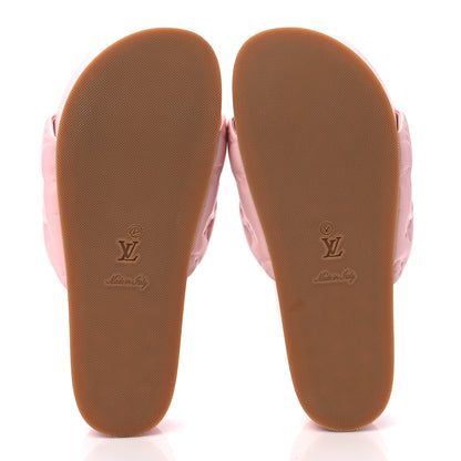 Louis Vuitton Lambskin Embossed Monogram Jumbo Flatform Mule Sandals 39 Rose Clair 5 of 8