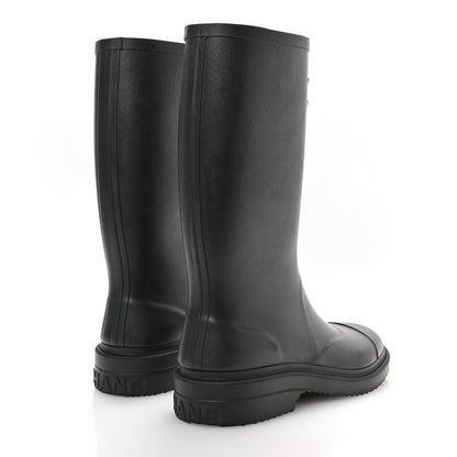Chanel Caoutchouk CC High Boots 38 Black 5 of 8