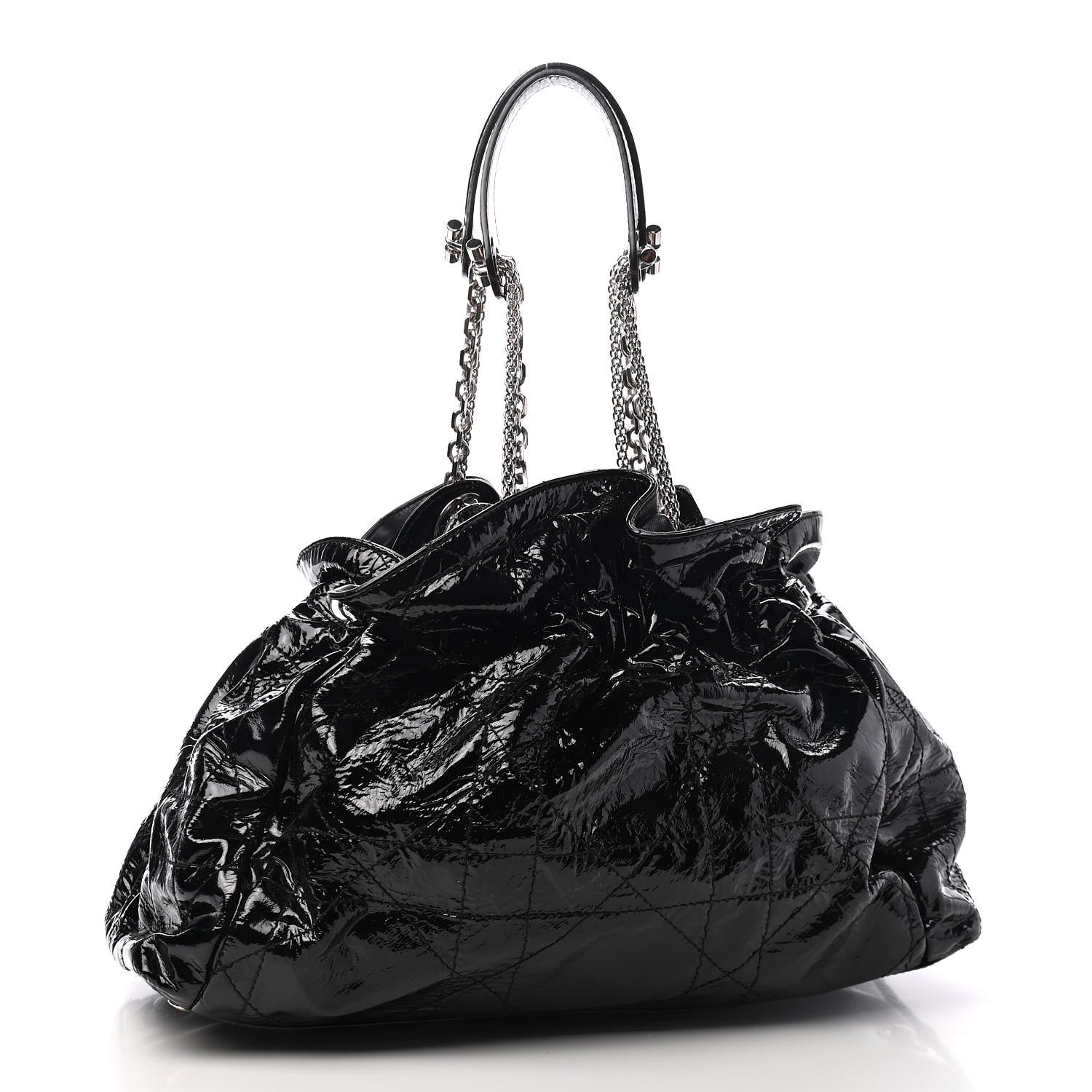 Christian Dior Patent Cannage Medium Le Trente Tote Black 2 of 8
