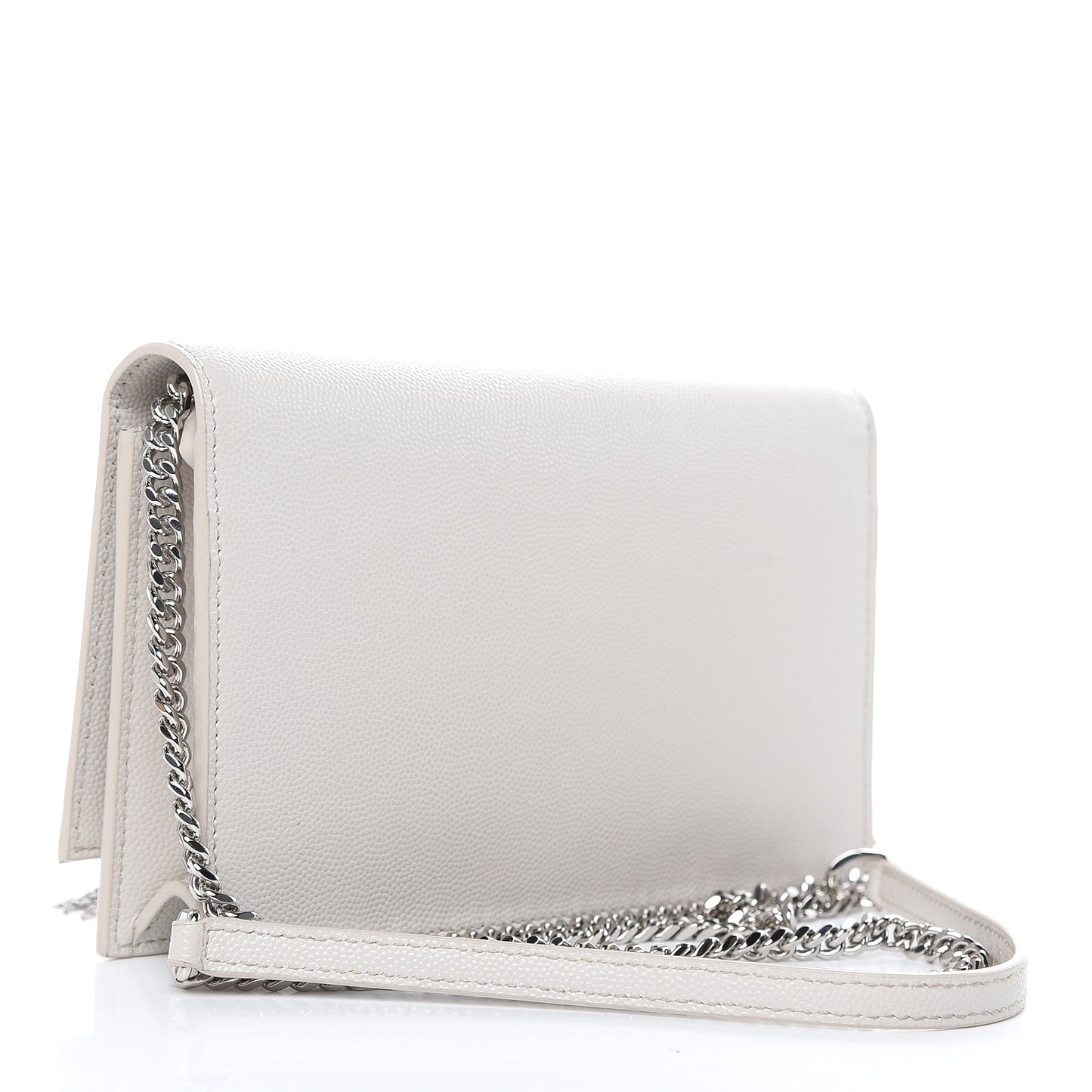 Grain De Poudre Small Classic Monogram Kate Tassel Chain Wallet Icy White
