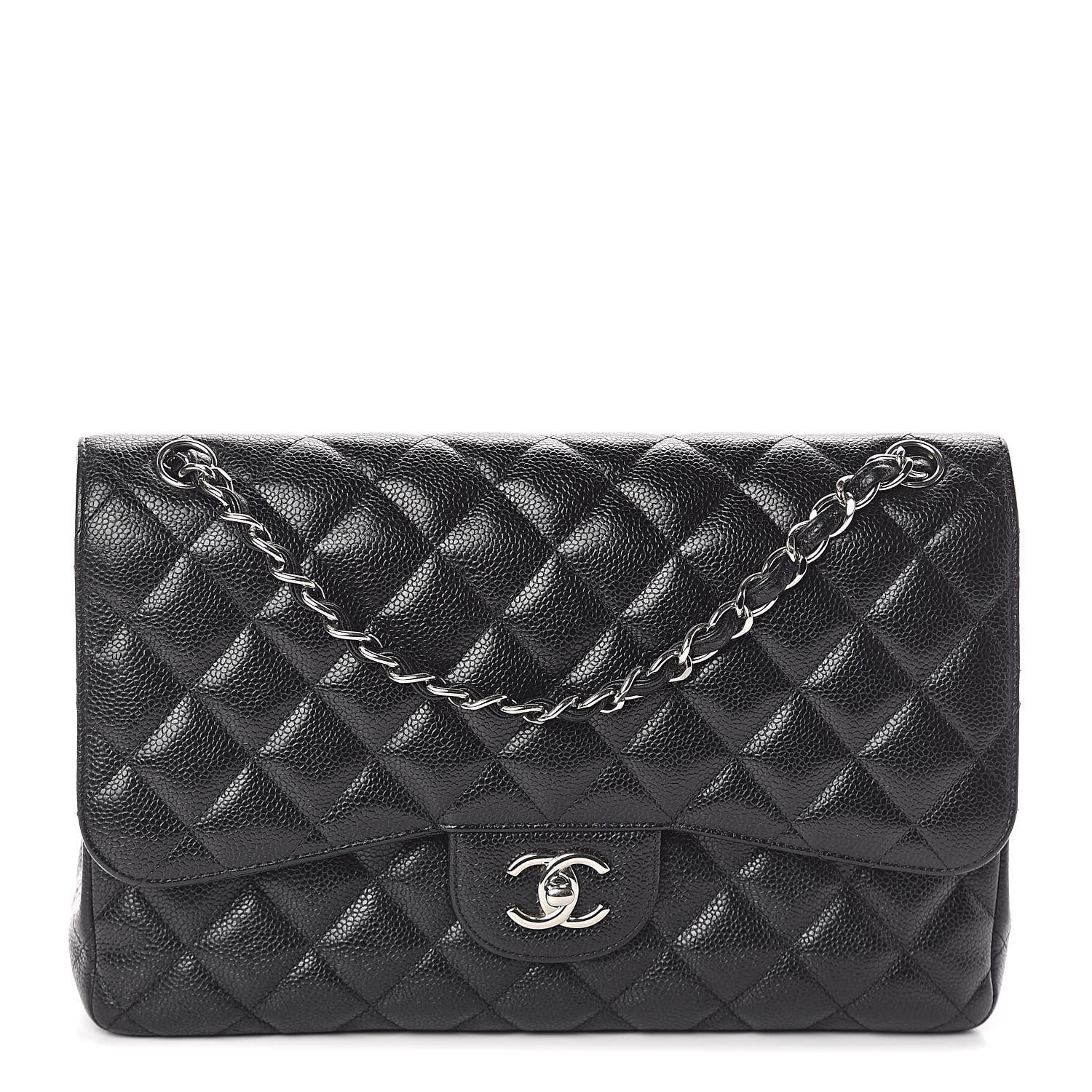 Chanel Caviar Quilted Jumbo Double Flap Black 1 of 11