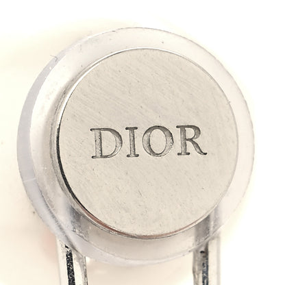 Christian Dior Pearl Crystal Tribal CD Clip On Drop Earrings Silver 4 of 4