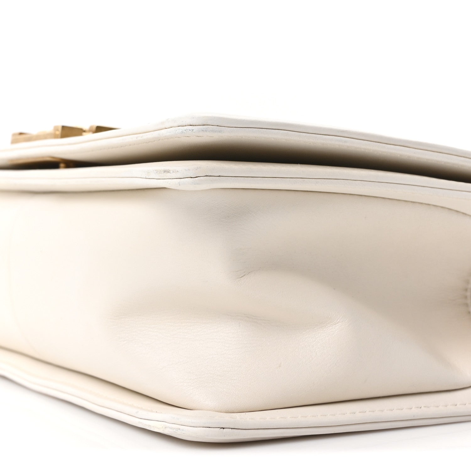 Chanel Caviar Calfskin Chevron Medium Boy Flap White 9 of 9