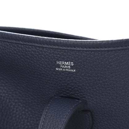Hermes Taurillon Clemence Amazone Evelyne III GM Bleu Nuit 6 of 10