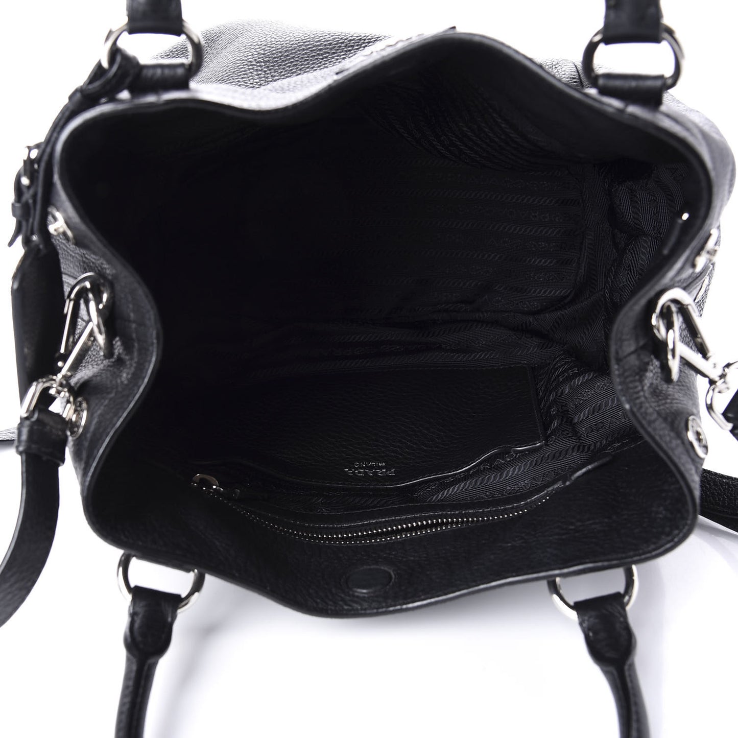 Vitello Daino Shoulder Bag Black