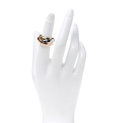 Cartier 18K Pink Yellow White Gold Large Trinity Ring 53 6.5 2 of 4