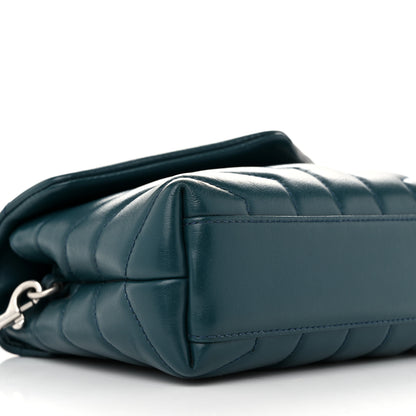 Saint Laurent Calfskin Y Quilted Monogram Toy Loulou Satchel Dark Turquoise 9 of 13