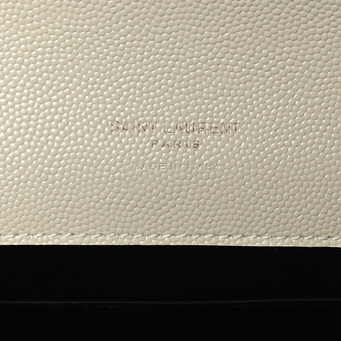 Grain De Poudre Textured Mixed Matelasse Triquilt Monogram Clutch Blanc Vintage