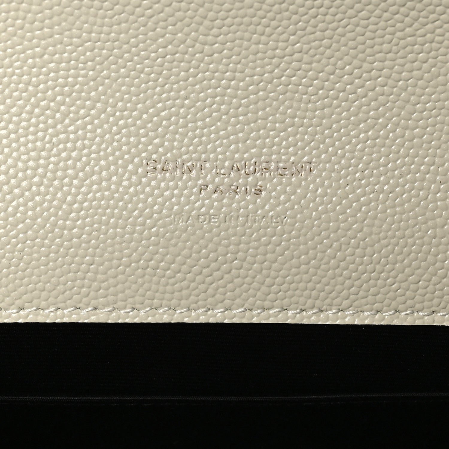 Saint Laurent Grain De Poudre Textured Mixed Matelasse Triquilt Monogram Clutch Blanc Vintage 6 of 9
