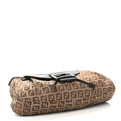 Fendi Zucchino Vitello Drawstring Shoulder Bag Testa di Moro Beige 3 of 13