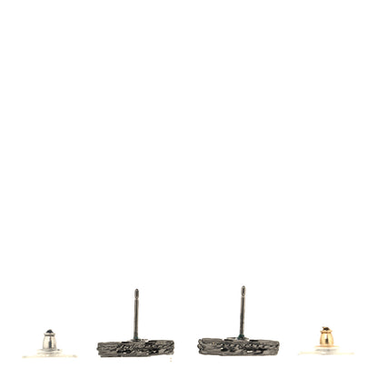 Chanel Ruthenium Crystal CC Earrings Black 3 of 4