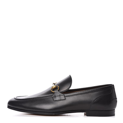 Gucci Calfskin Horsebit Mens Jordaan Loafers 9.5 Black 1 of 10