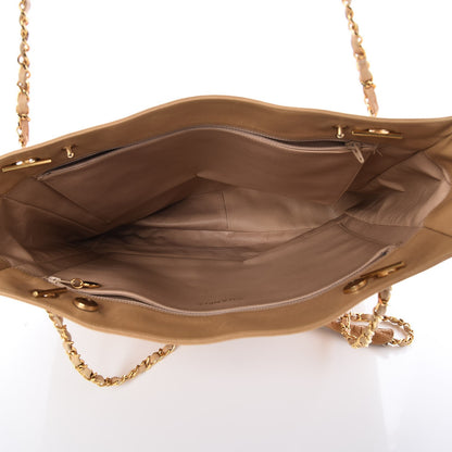 Chanel Lambskin Quilted Tote Beige 5 of 9