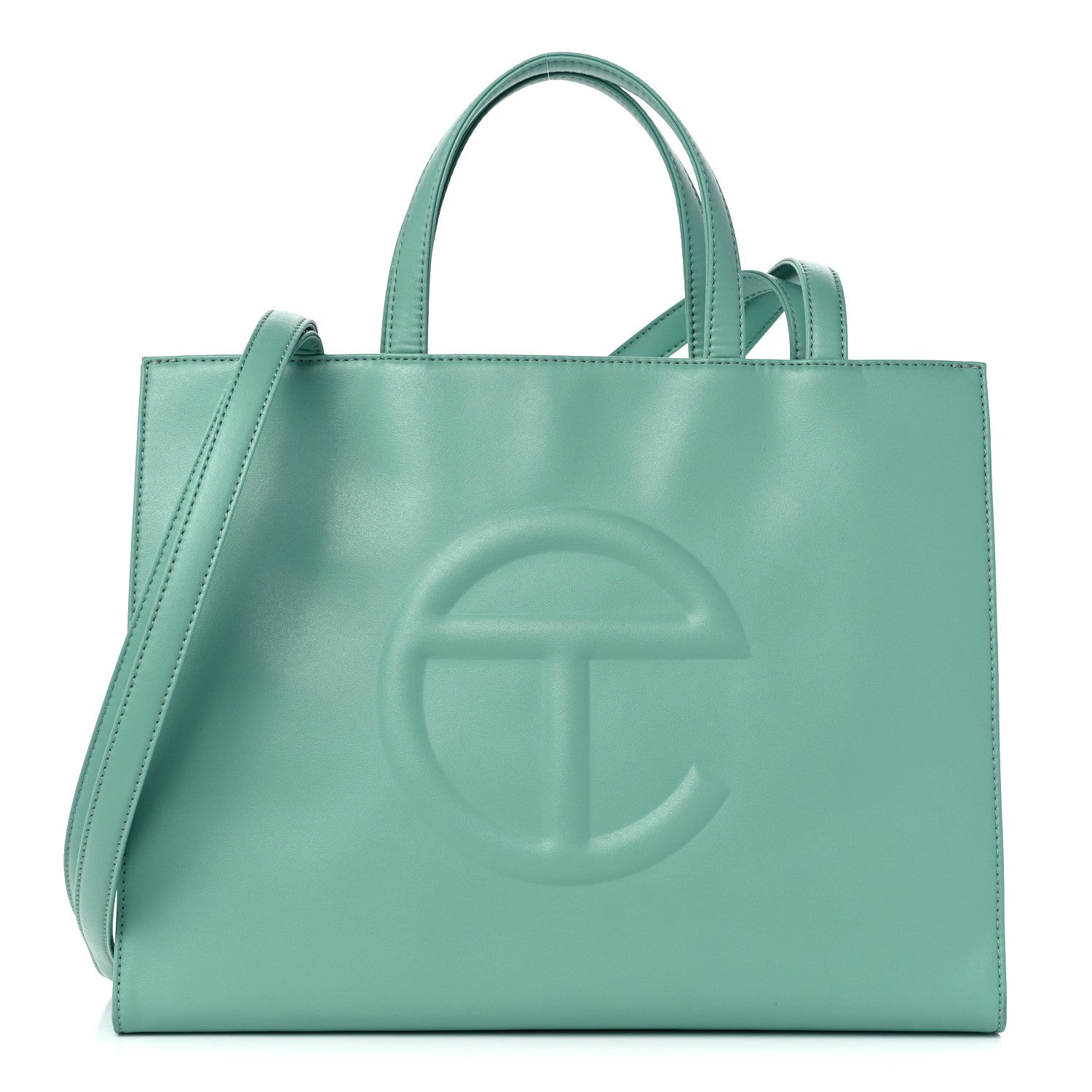 Telfar Vegan Leather Medium Shopping Bag Sage 1 of 9