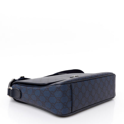 Gucci Tender GG Supreme Monogram Textured Dollar Calfskin Ophidia Messenger Bag Dark Blue 4 of 10