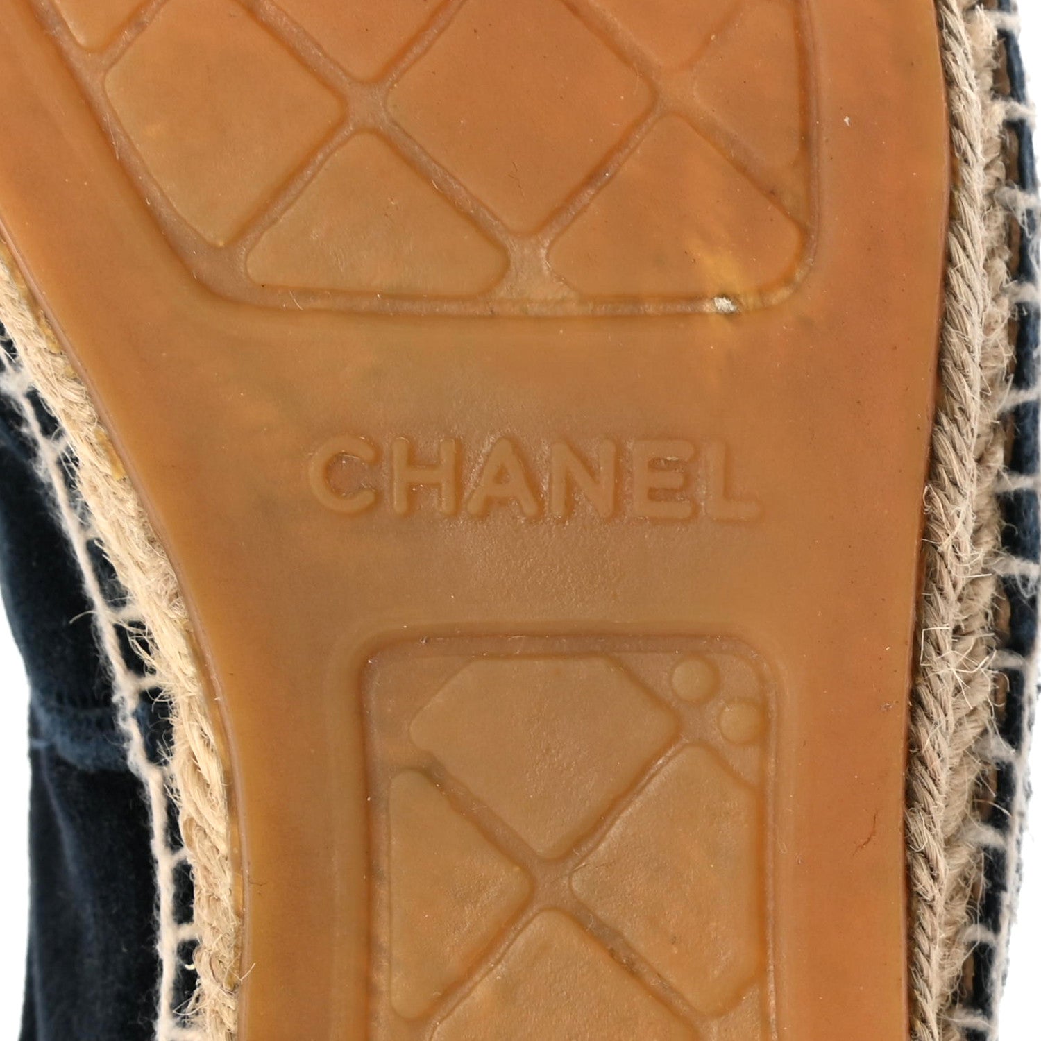 Chanel Velvet CC Espadrilles 39 Dark Navy Black 8 of 17