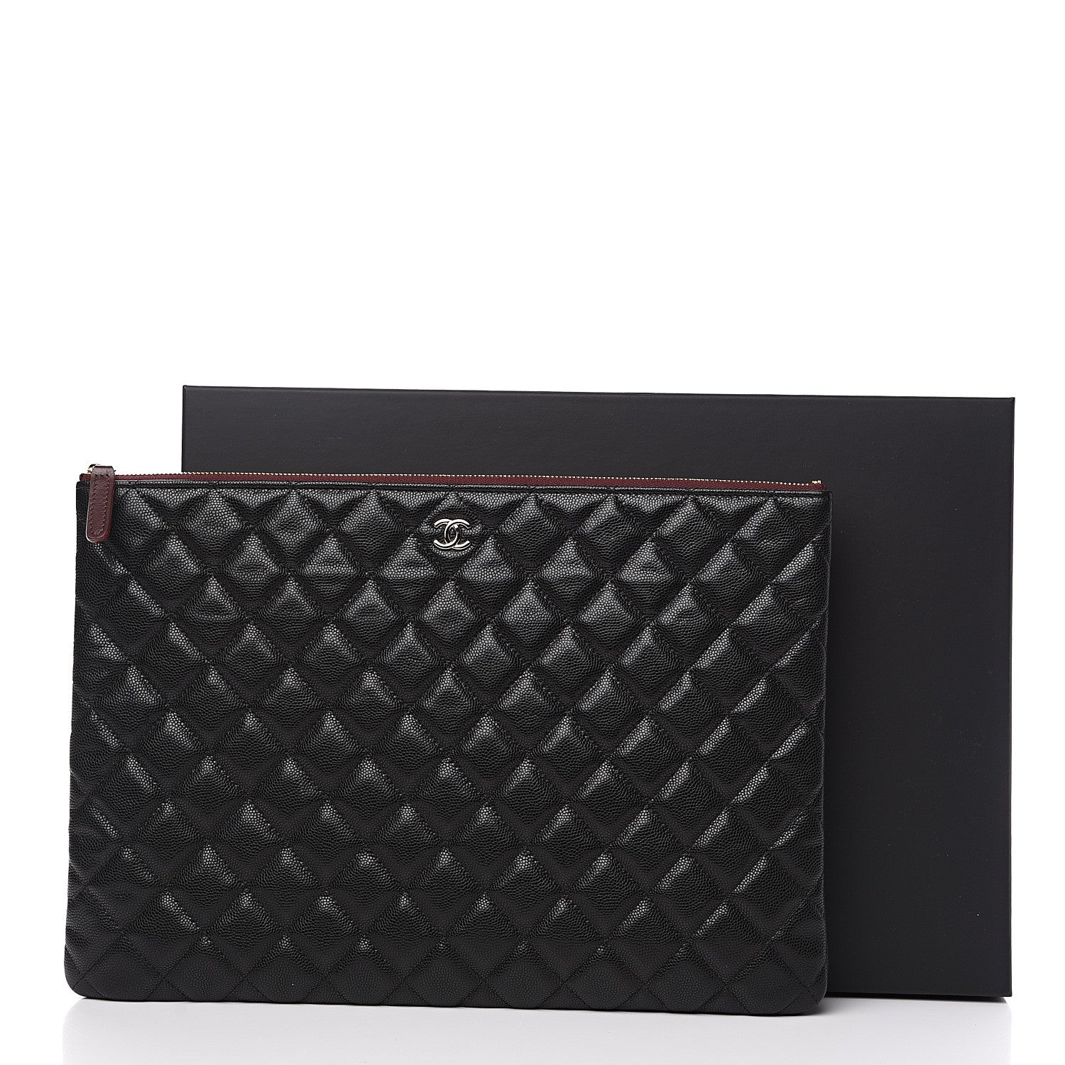Chanel Caviar Quilted Large Cosmetic Case Black 8 of 8