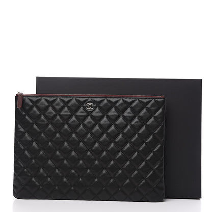 Chanel Caviar Quilted Large Cosmetic Case Black 8 of 8