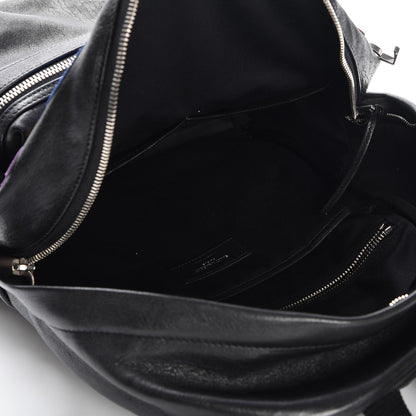 Saint Laurent Sheepskin Mini Love Appliqué City Backpack Black 5 of 7