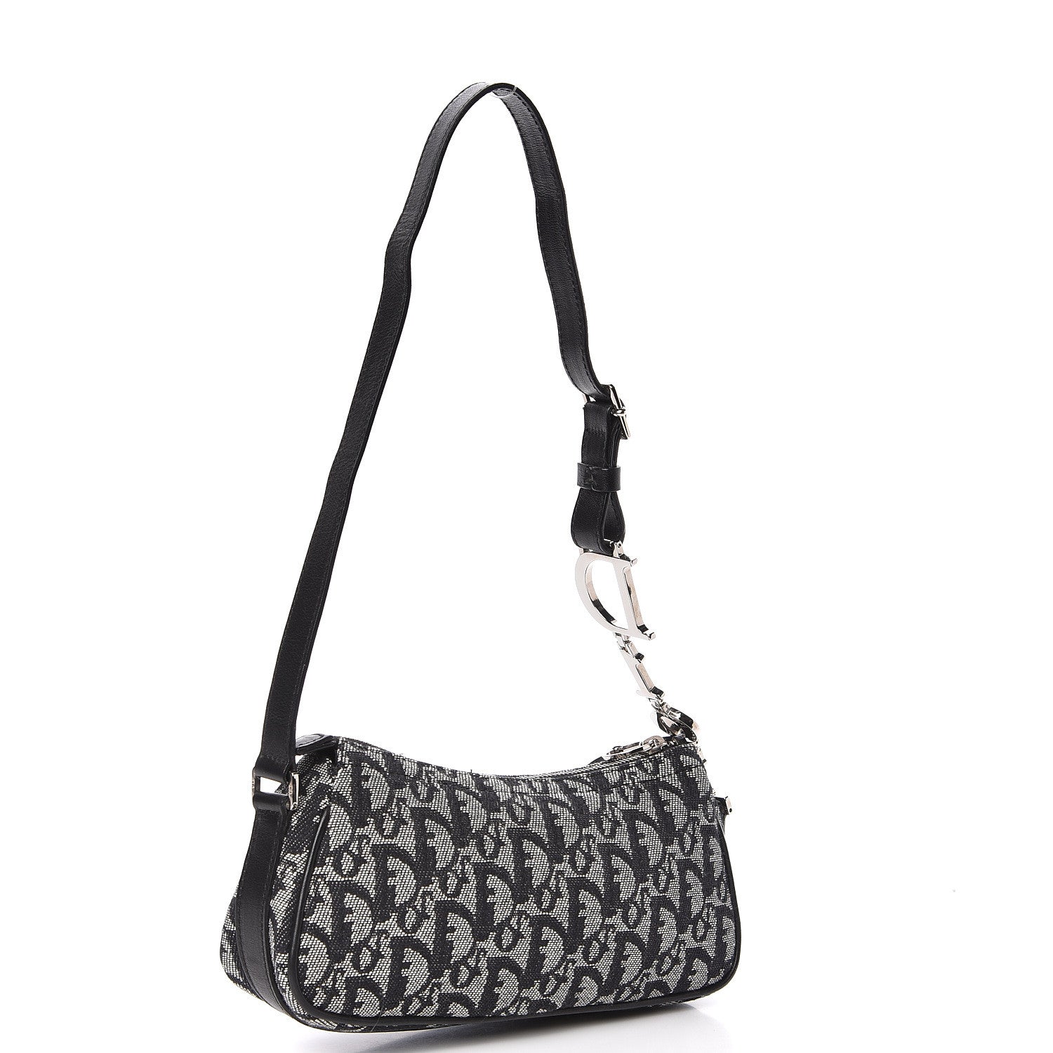 Christian Dior Monogram Shoulder Bag Black 3 of 10