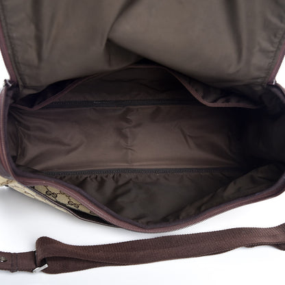 Gucci Monogram Natural Pigskin Large Diaper Bag Beige Ebony Cocoa Dark Chocolate 5 of 18