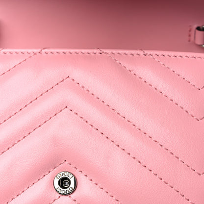 Gucci Calfskin Matelasse Super Mini GG Marmont Shoulder Bag Wild Rose 10 of 10