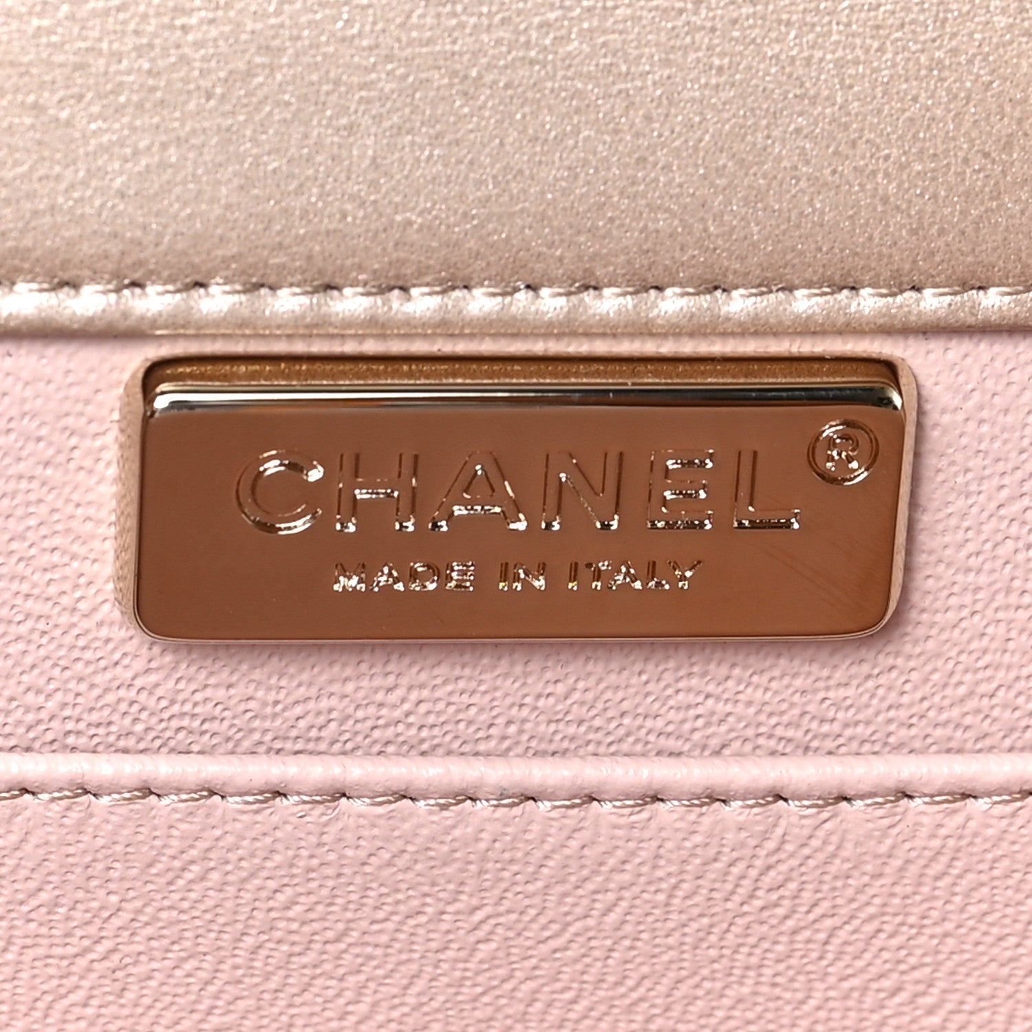 Chanel Metallic Lambskin Chain Embellished Clutch Light Gold 6 of 9